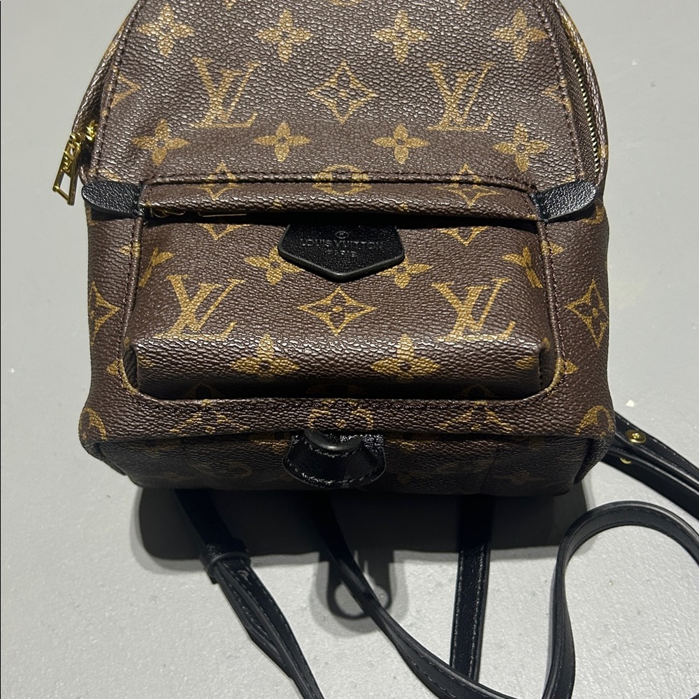 Brown Monogram Leather Mini Backpack Style Bag - image 5